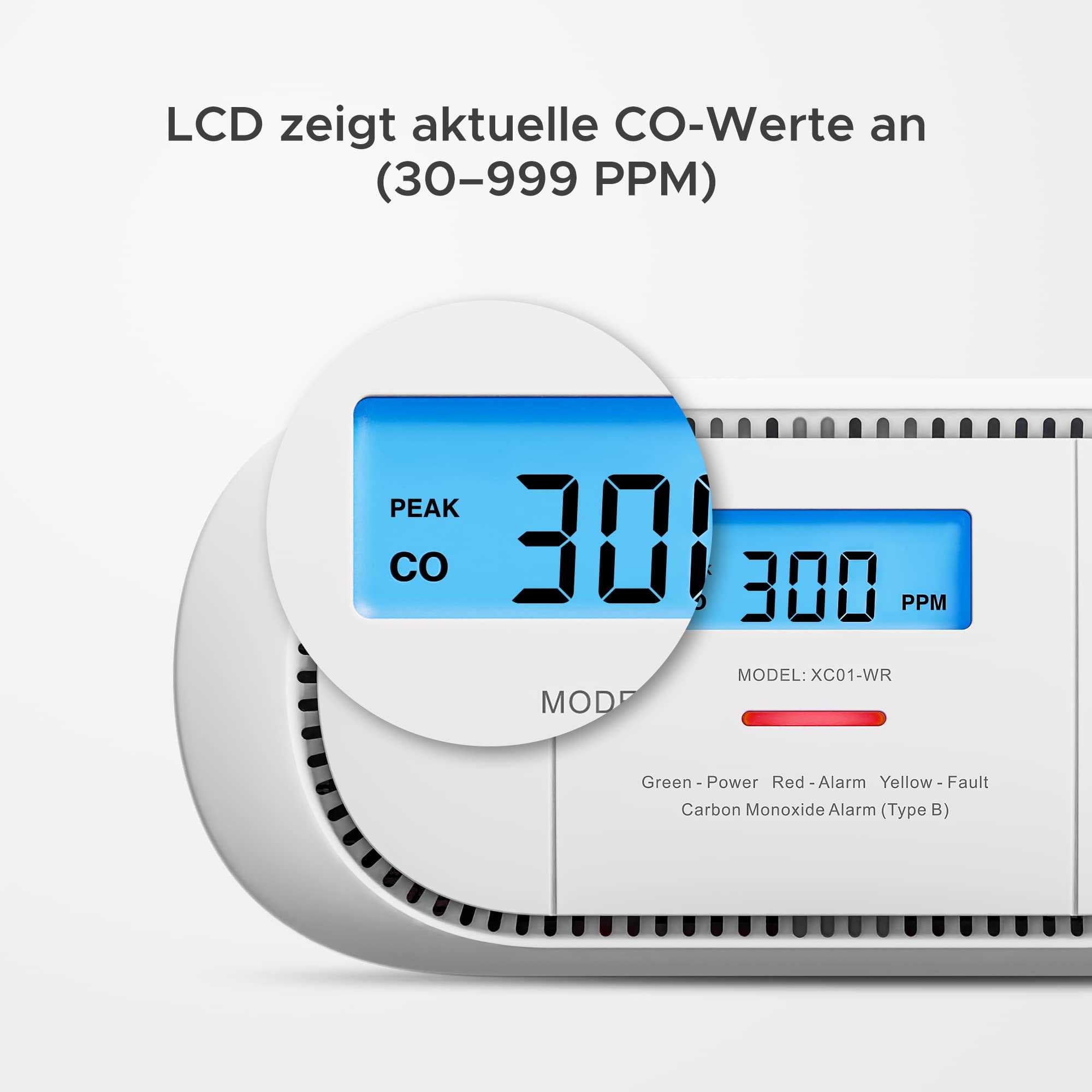X-Sense XC01-WR Drahtlose Verbundene Kohlenmonoxid-Melder 2er Set - Ultimativer Schutz und Konnektivität für Ihr Zuhause Mesch Shop X-Sense XC01-WR Drahtlose Verbundene Kohlenmonoxid-Melder 2er Set - Ultimativer Schutz und Konnektivität für Ihr Zuhause Mesch Shop
